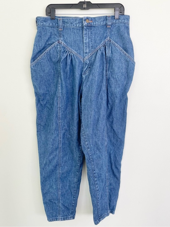 Lee Denim - Vintage LEE 80s Gathered Yoke High Waist Princess Denim Jeans sz 34 Mom Jeans